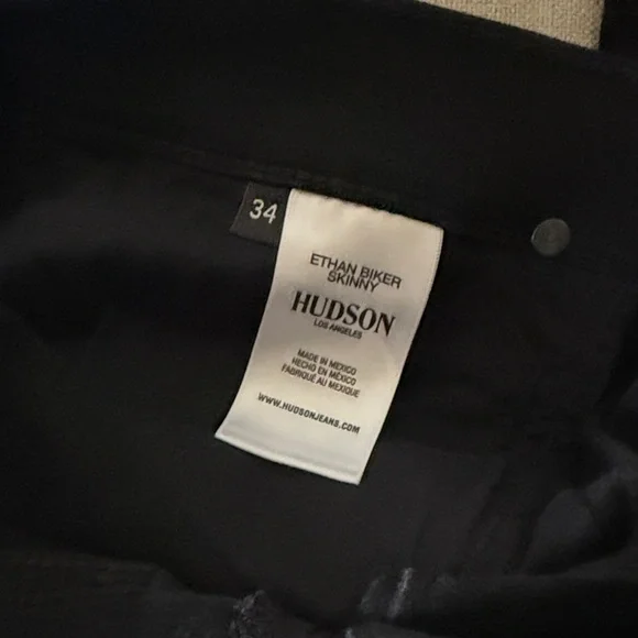 Hudson Jeans Men's Dark Black Skinny Jeans - Picture 5 of 6